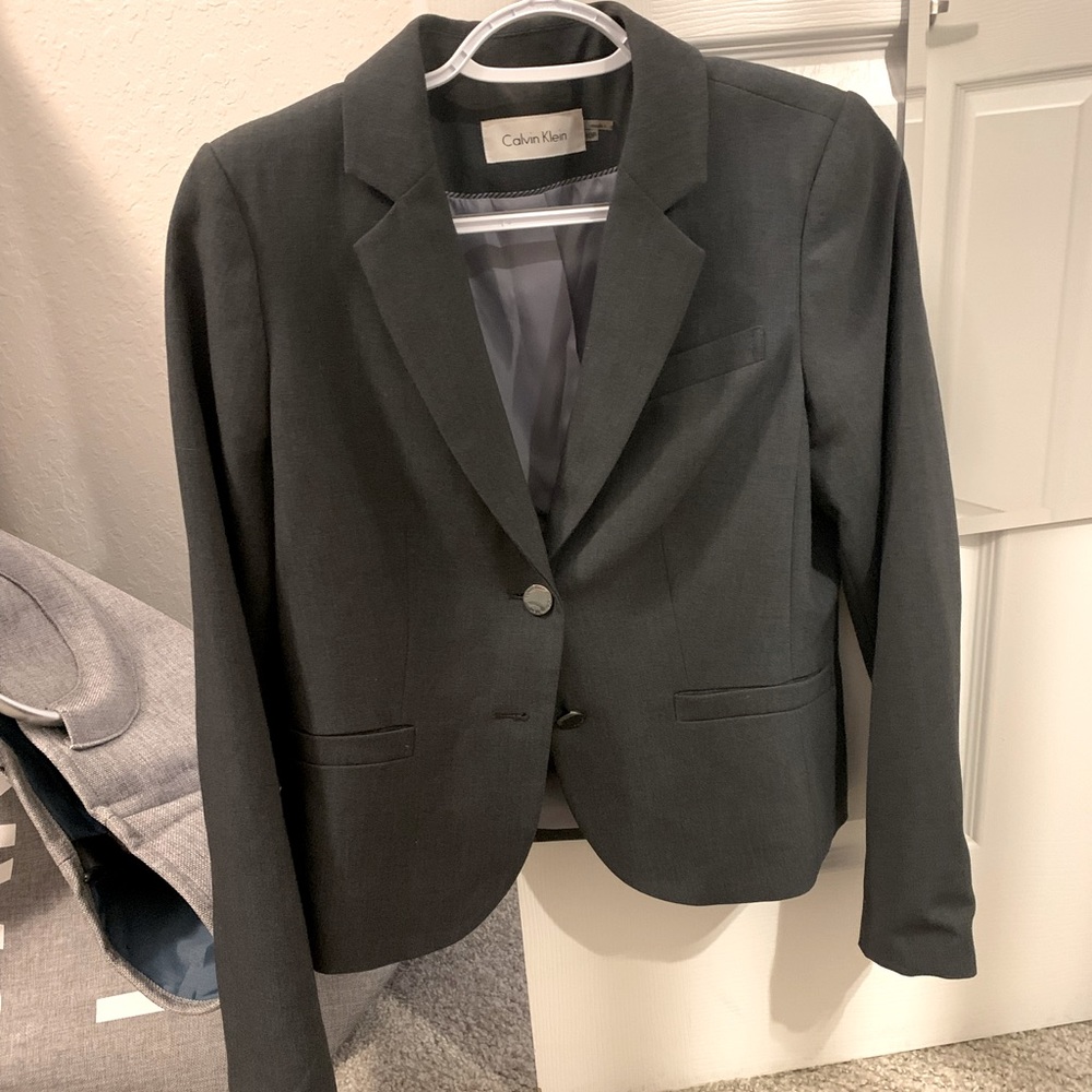 Calvin Klein work blazer- charcoal size 10p